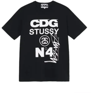 CDG x Stussy Black T-shirt