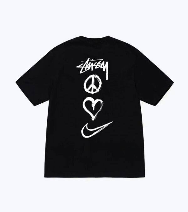 Nike x Stussy Peace, Love, Swoosh Black T-Shirt