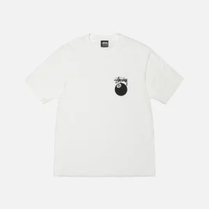 8 BALL WHITE TEE PIGMENT DYED