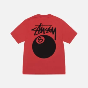 8 BALL RED TEE PIGMENT DYED