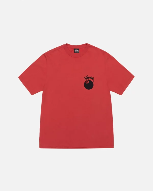 8 BALL RED TEE PIGMENT DYED